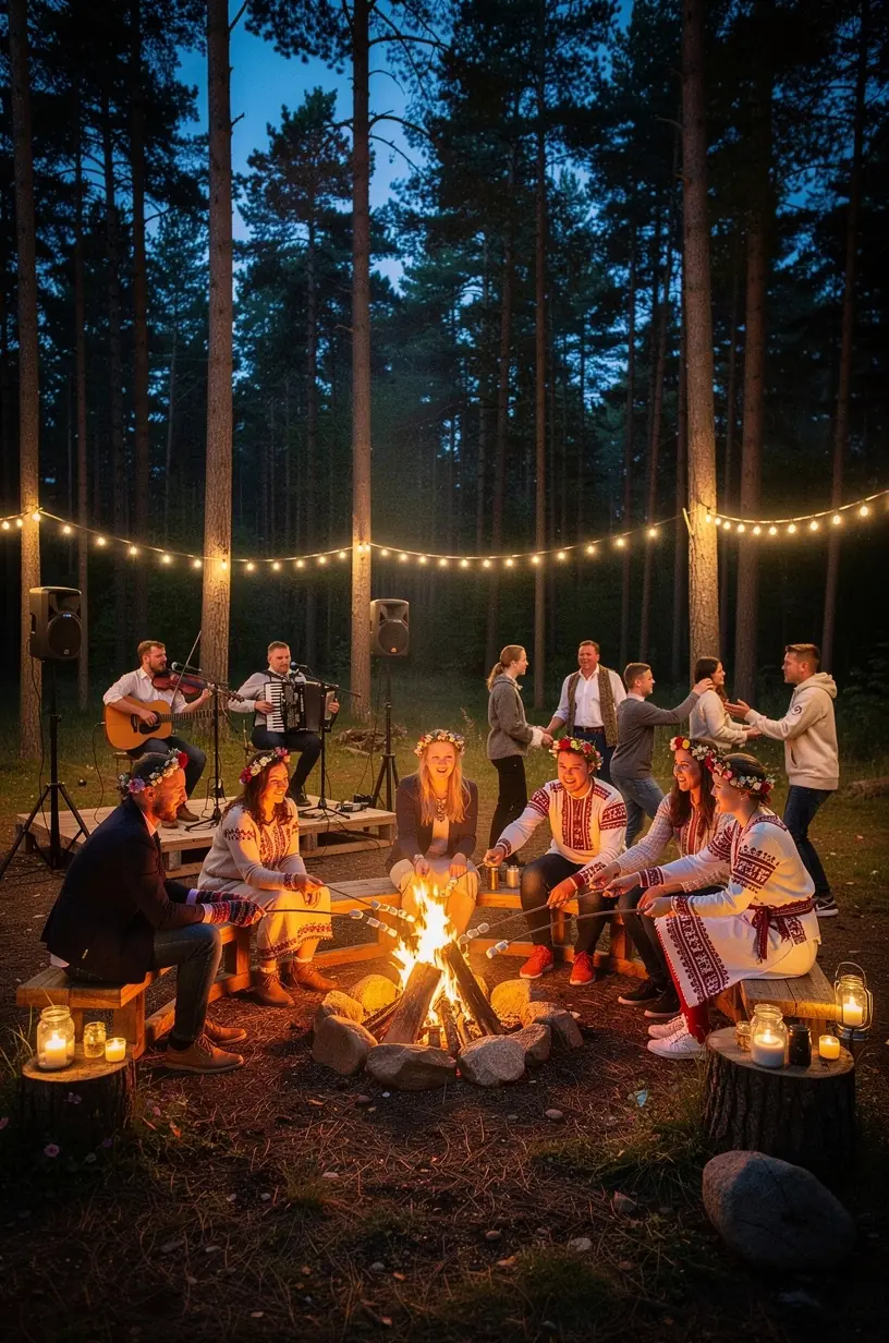 Pere koos lastega osaleb hariduslikul kultuuritöötuba mikrofestivalil.